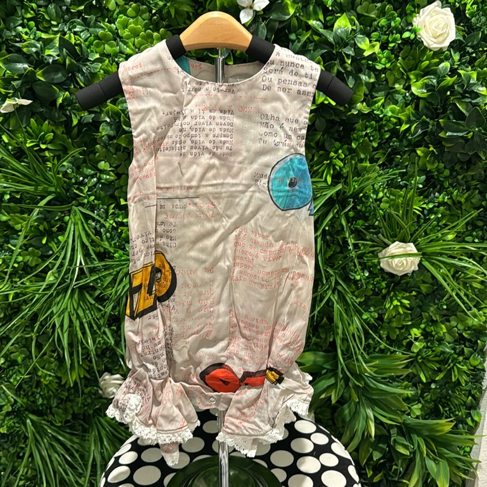 🆕🏷️ Wolf + Rita Rosalina Romper 18/24M 🤍🩶🩷